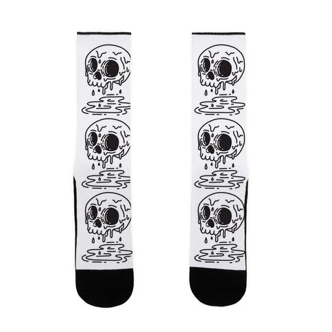 Melting Skull Socks