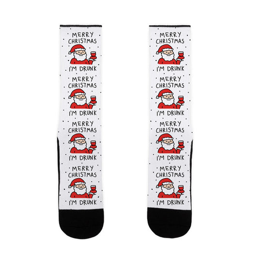 Merry Christmas I'm Drunk Socks