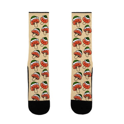 Merry Christmush Mushrooms Socks