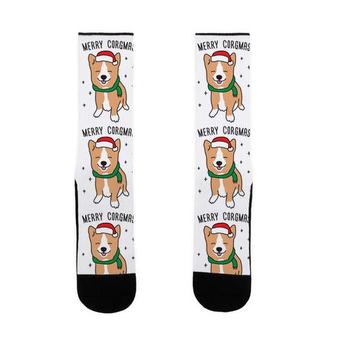 Merry Corgmas Socks