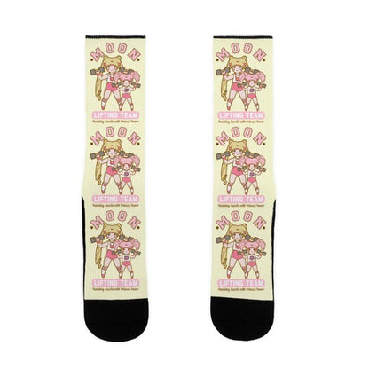 Moon Lifting Team Parody Socks