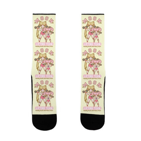 Moon Lifting Team Parody Socks