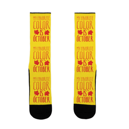 My Favorite Color Is October Socks