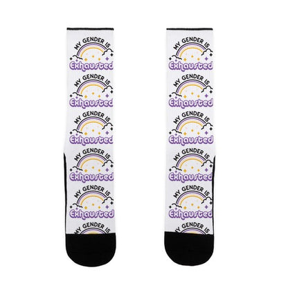 My Gender Is Exhausted Socks