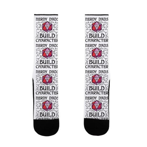 Nerdy Dads Build Character Socks