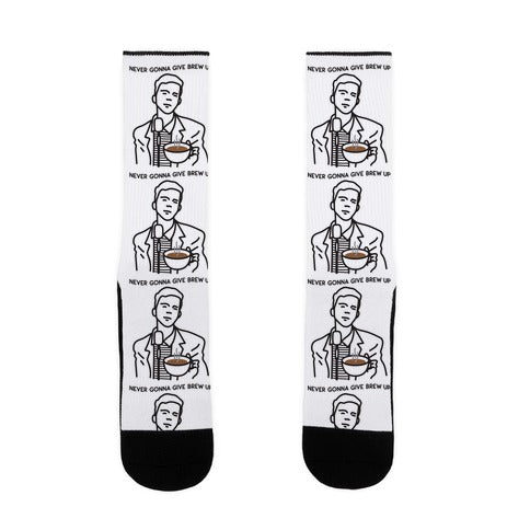 Never Gonna Give Brew Up Coffee Socks