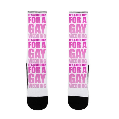 Nice Day for a Gay Wedding Socks