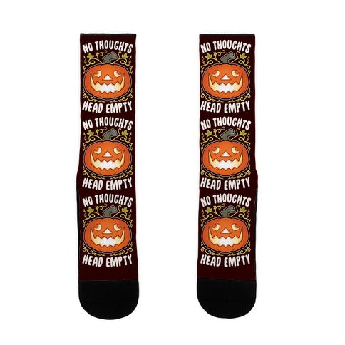 No Thoughts, Heady Empty Jack o' lantern Socks