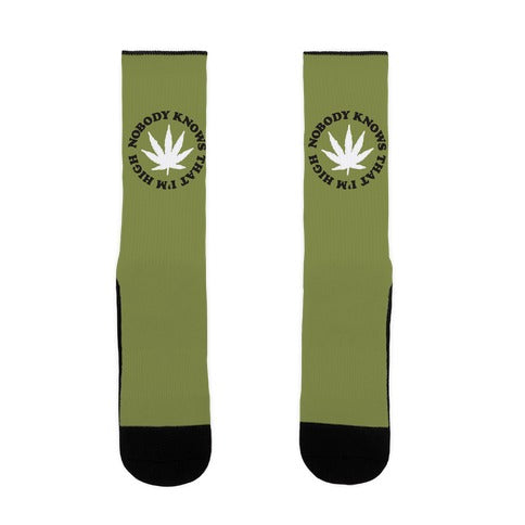Nobody Knows That I'm High Socks