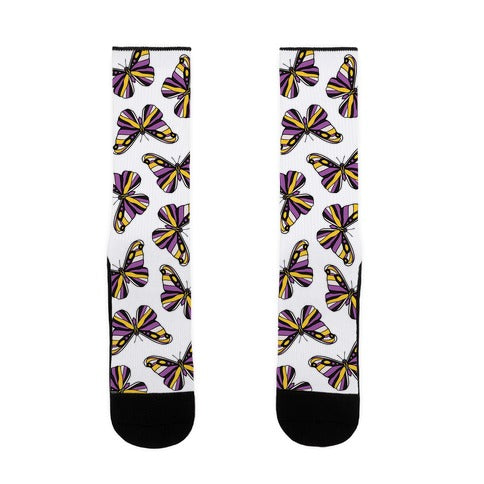 Non-binary Butterfly Socks