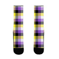Nonbinary Pride Flag Plaid Socks