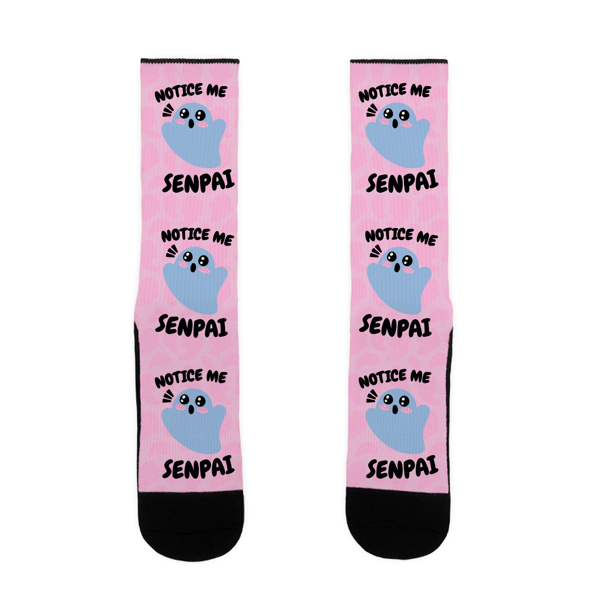Notice Me Senpai Ghost Socks