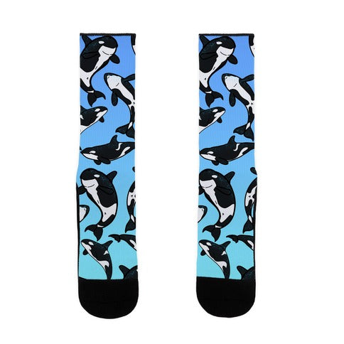 Ocean Orca Whale Pattern Socks