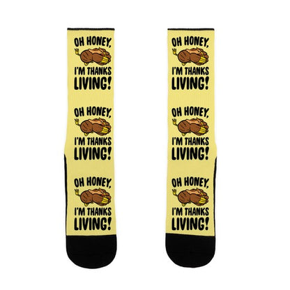 Oh Honey I'm Thanksliving Parody Socks