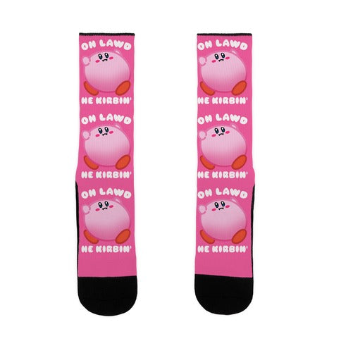 Oh Lawd He Kirbin' Parody Socks