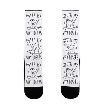 Outta My Way Losers Socks