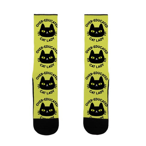 Over-educated Cat Lady Socks