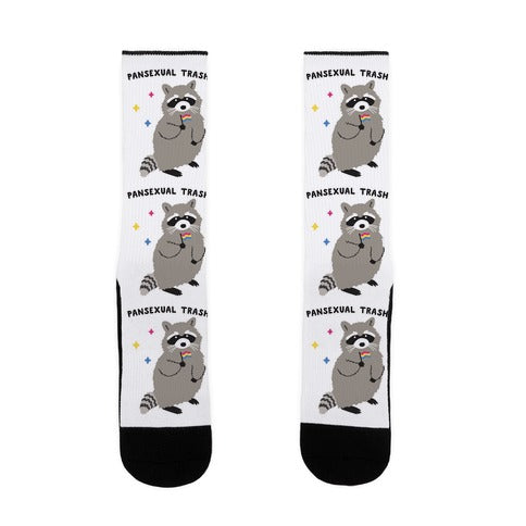 Pansexual Trash Raccoon Socks