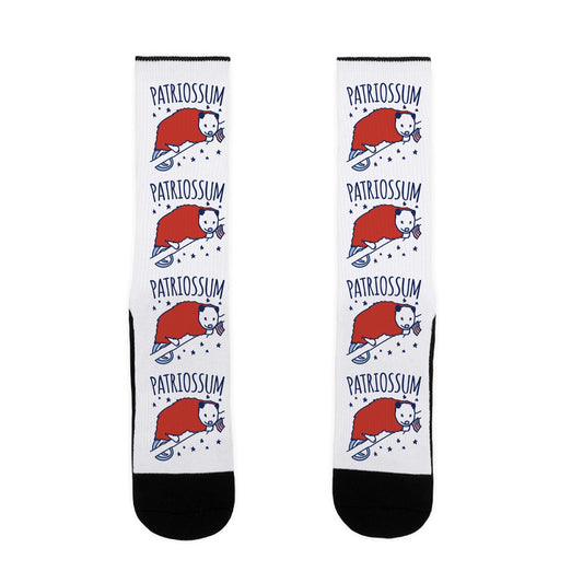 Patriossum Patriotic Opossum Parody Socks