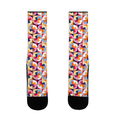 Penis Tile Pattern Socks