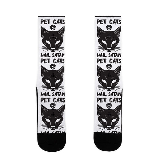 Pet Cats Hail Satan Sphynx Socks