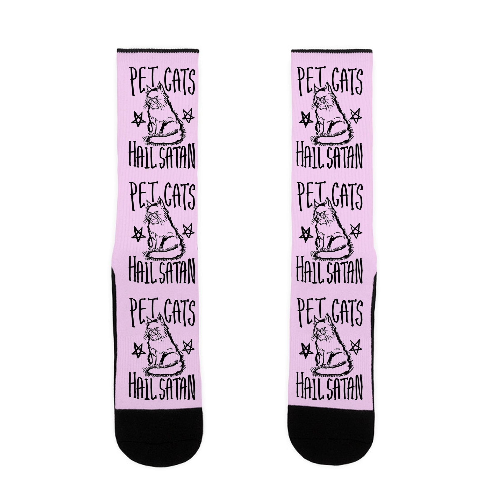 Pet Cats Hail Satan Socks