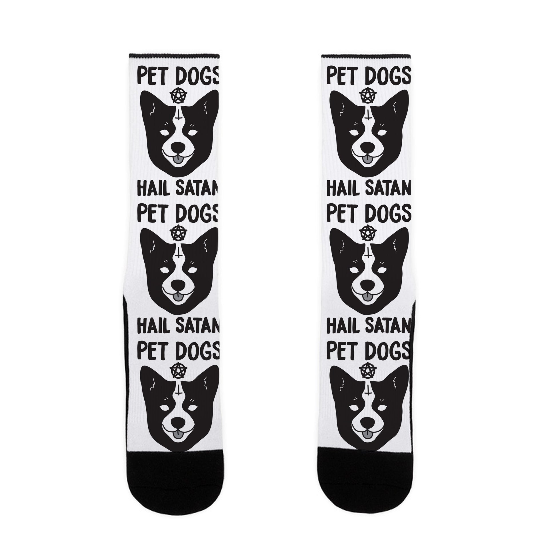 Pet Dogs Hail Satan Corgi Socks