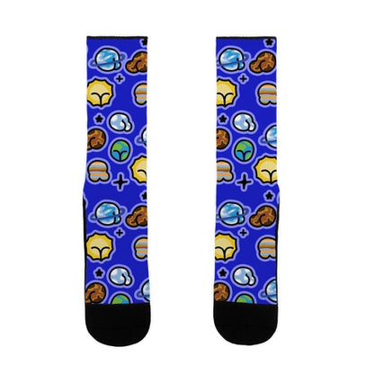 Planet Booty Pattern Socks