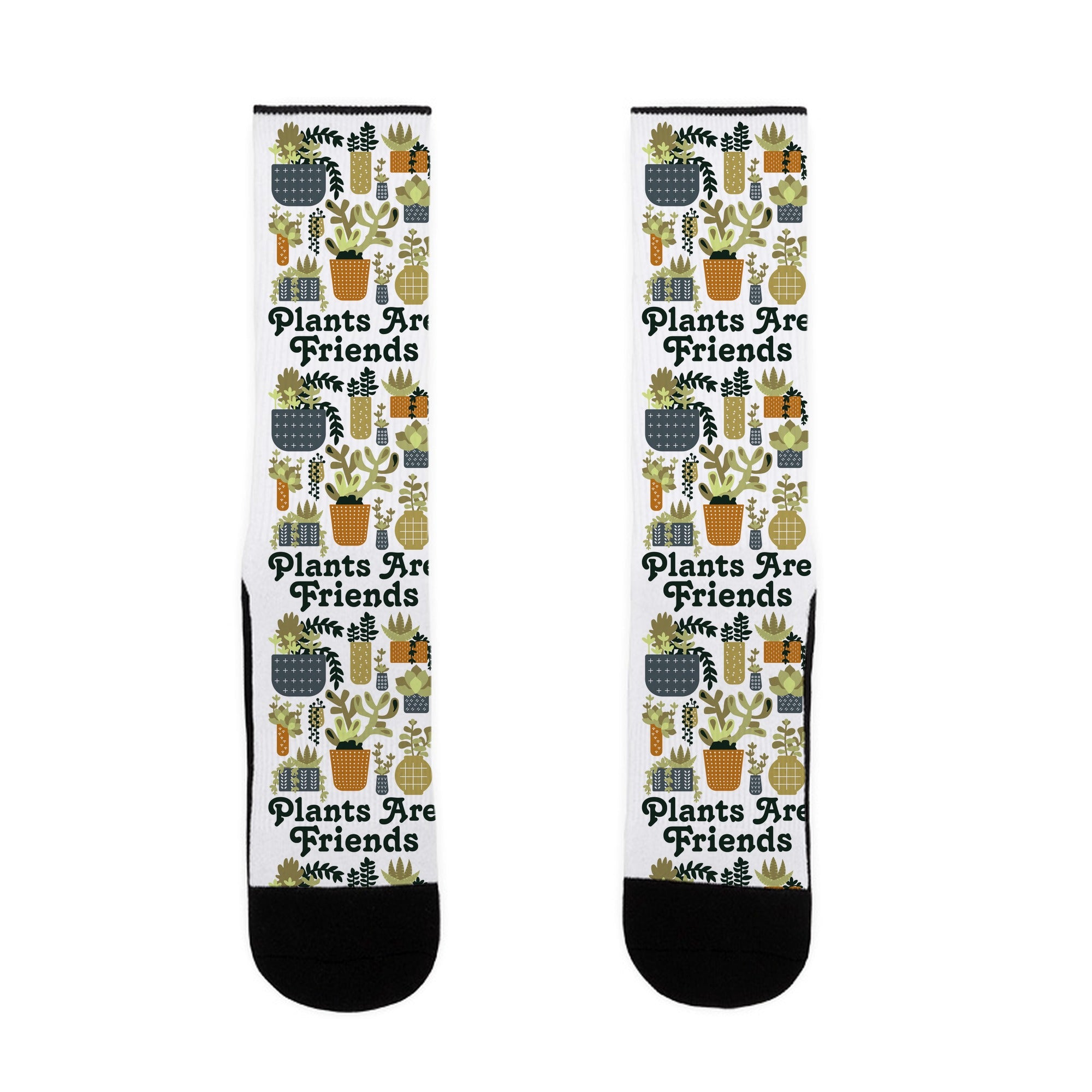 Plants Are Friends Retro Socks