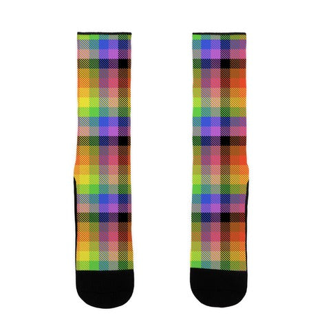 Pride Flag Plaid Socks