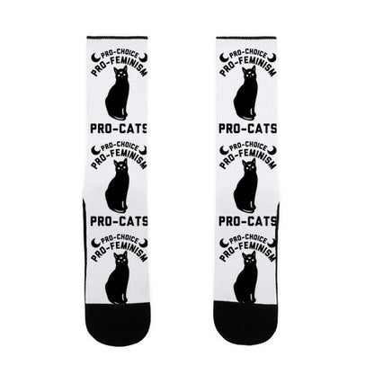 Pro-Choice Pro-Feminism Pro-Cats Socks