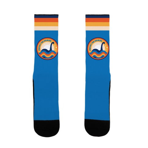 Protect The Wildlife - Nessie, Loch Ness Monster Socks