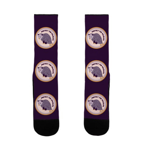Protect the Wildlife (Opossum) Socks