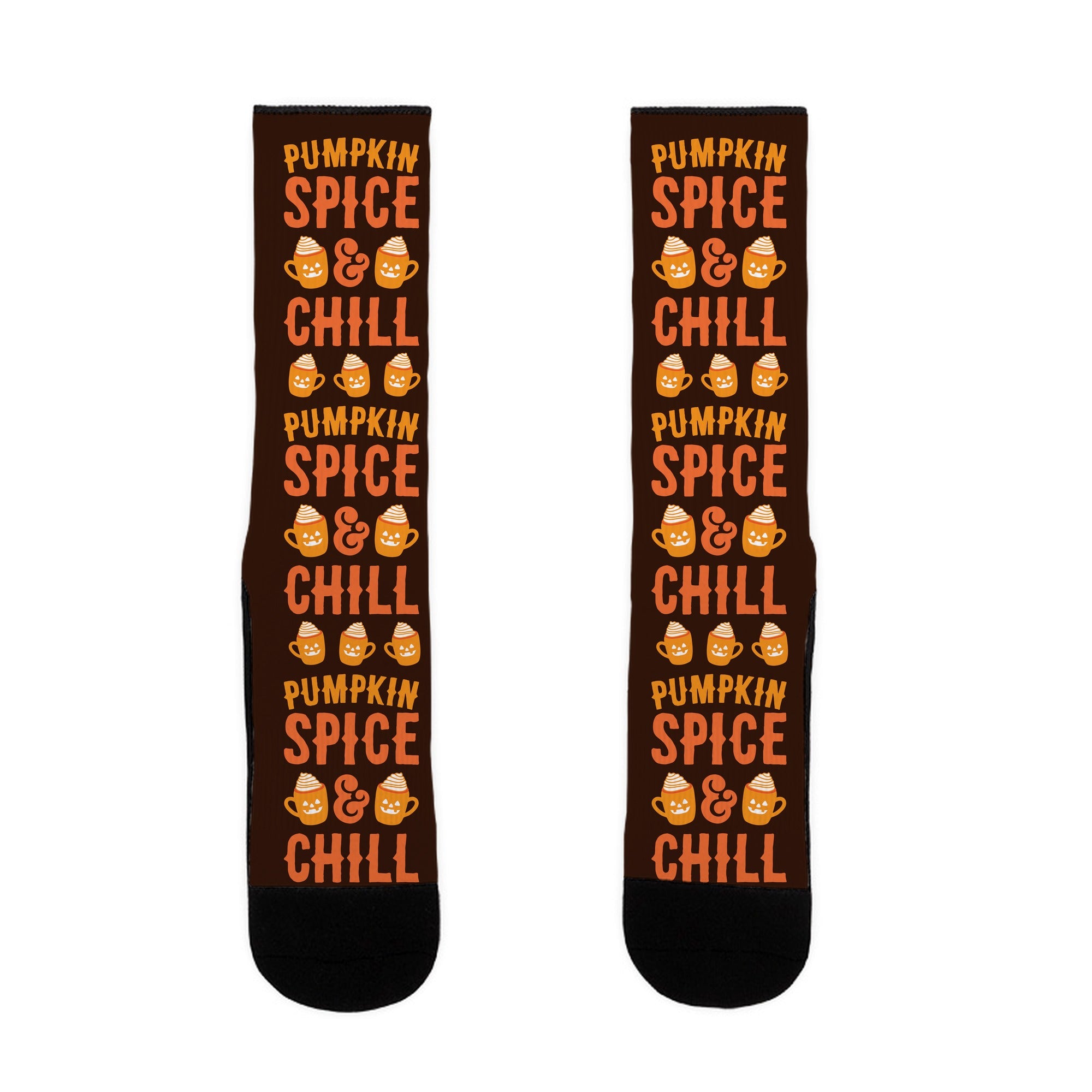 Pumpkin Spice & Chill Socks