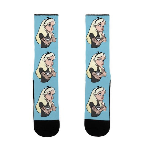 Punk Alice Parody Socks