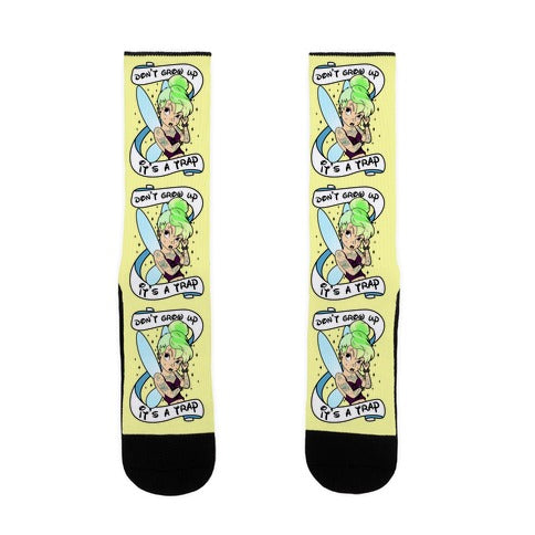 Punk Tinkerbell (Don't Grow Up It's A Trap) Socks