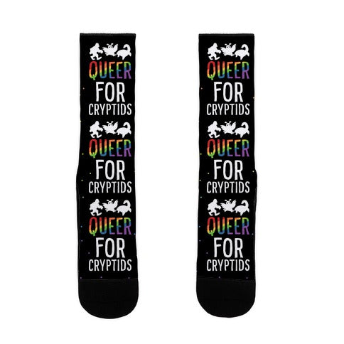 Queer for Cryptids Socks