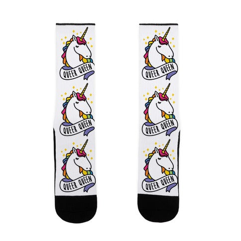 Queer Queen Unicorn Socks
