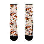 Rad Unicorn Skateboarding a Pizza Tattoo Socks