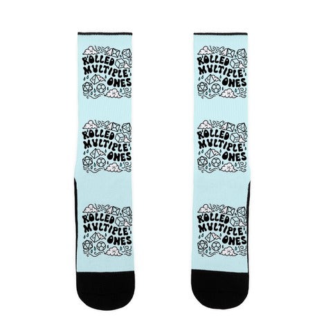Rolled Multiple Ones Socks
