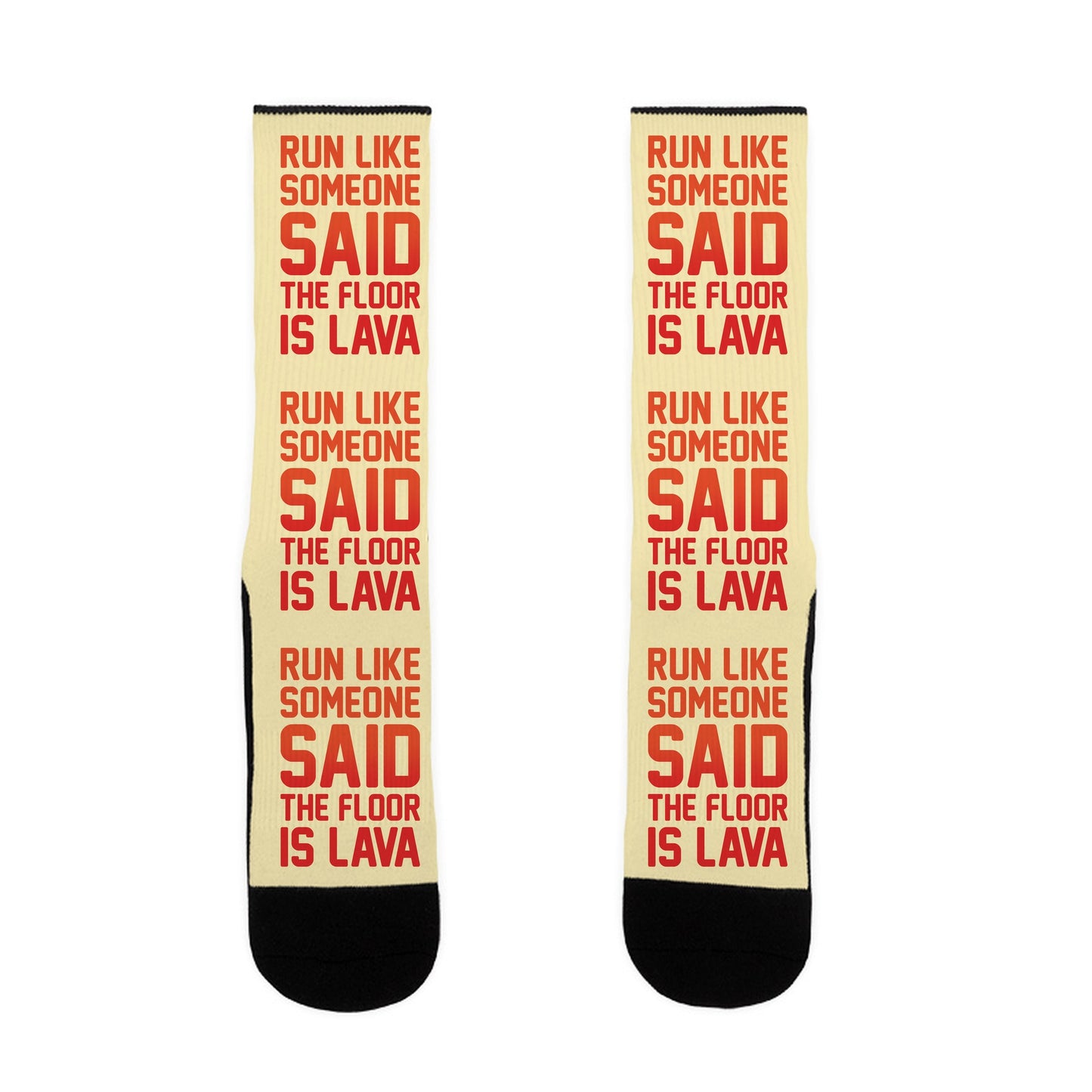Run Like Someone Said The Floor Is Lava Socks