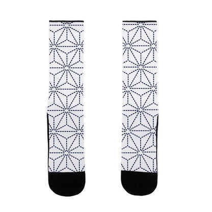 Sashiko Asanoha  Socks