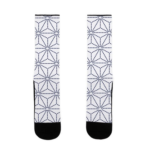 Sashiko Asanoha  Socks