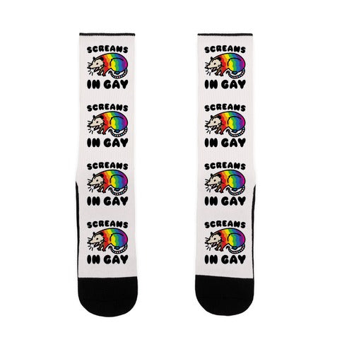 Screams In Gay Possum Parody Socks