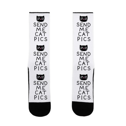 Send Me Cat Pics Socks