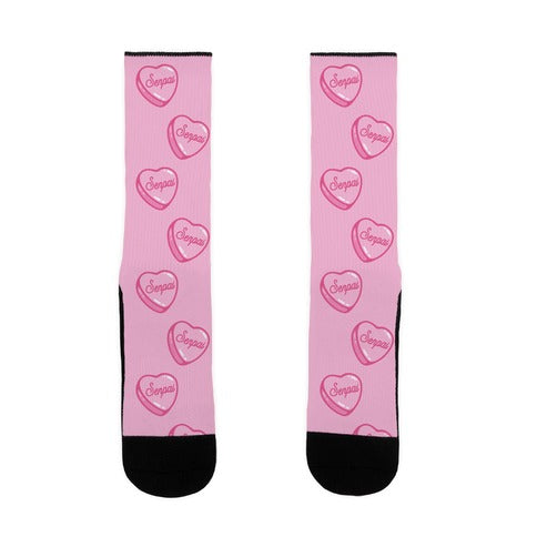 Senpai Candy Heart Socks