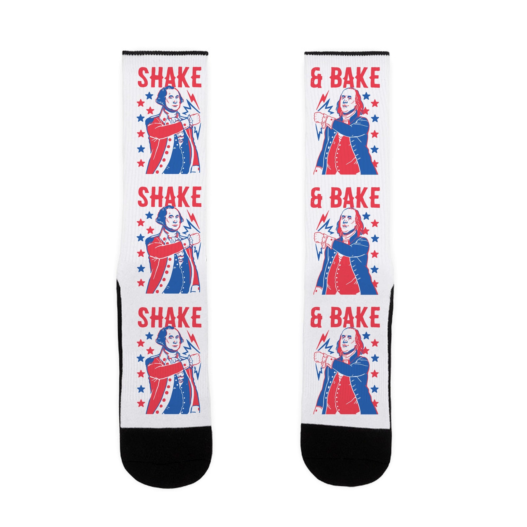 Shake & Bake: George Washington & Benjamin Franklin Socks