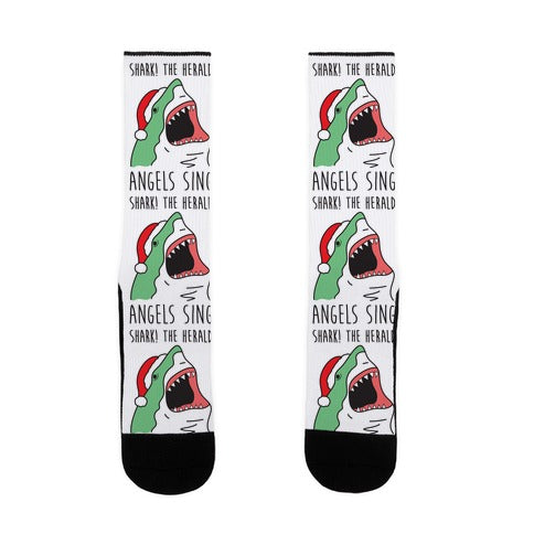 Shark! The Herald Angels Sing Socks