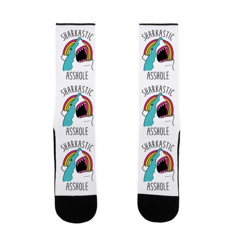 Sharkastic Asshole Socks