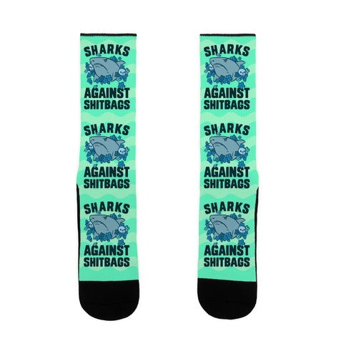 Sharks Against Shitbags Socks